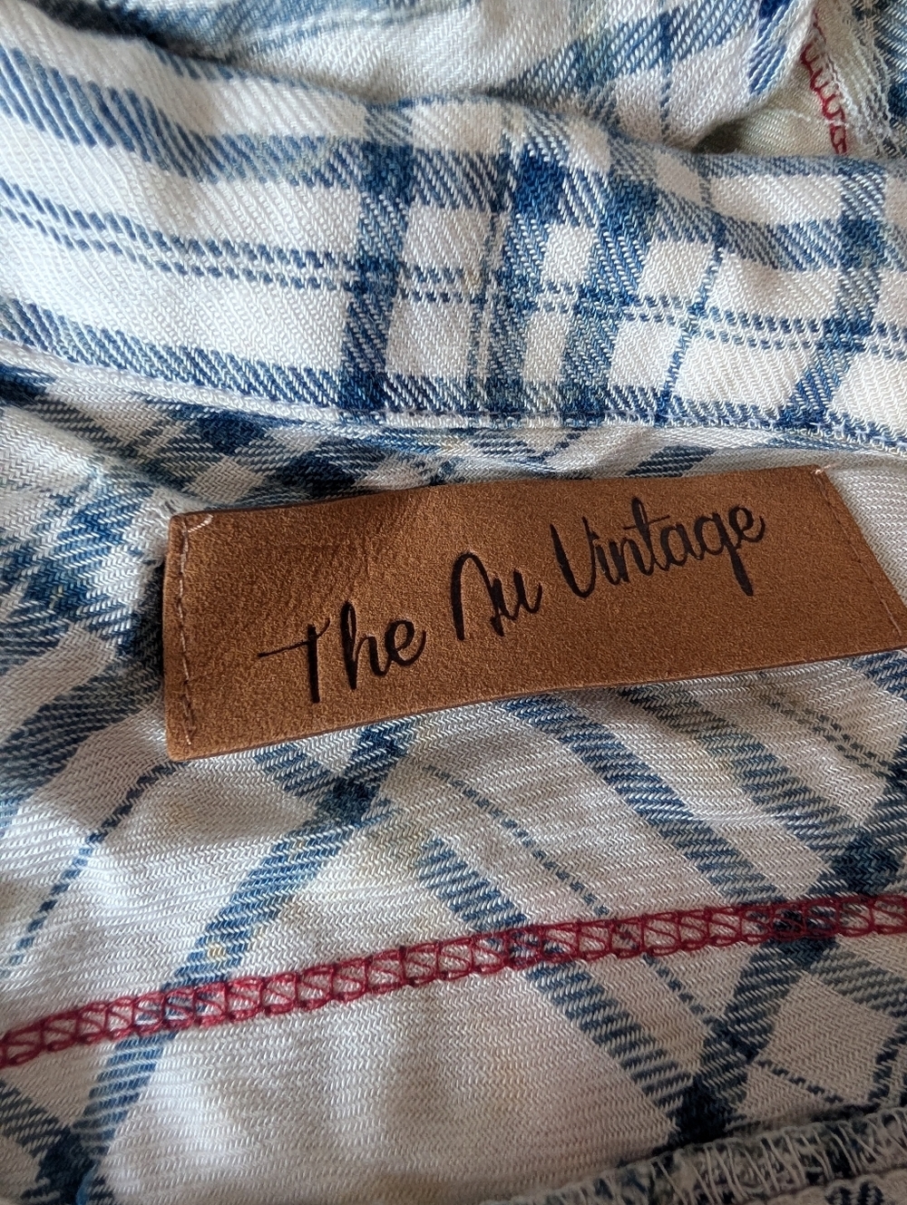 The Nu Vintage Distressed button-down blouse in size Large, NWT - Picture 7 of 10